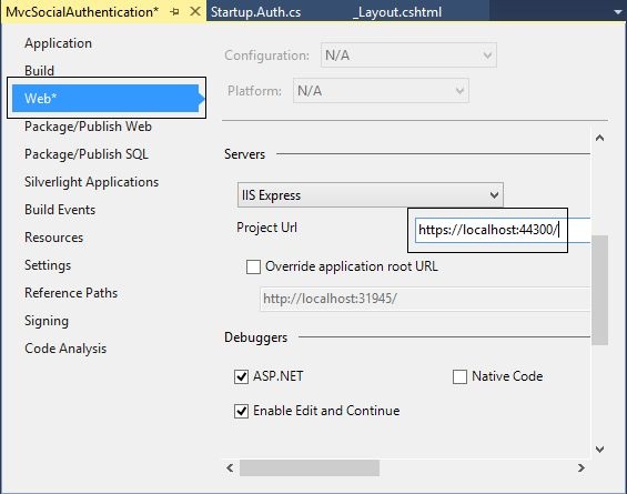 Setting Up Project URL in MVC App